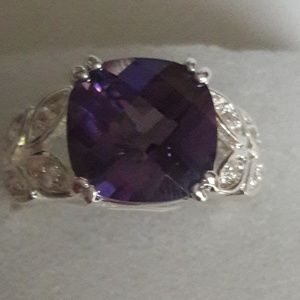 925 sterling silver amethyst ring